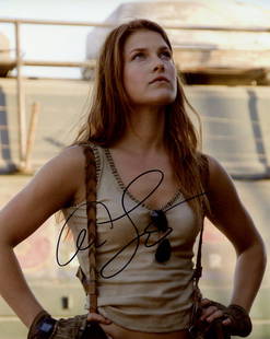 Ali Larter RESIDENT EVIL In Person Signed Photo: Photo size is 8x10. Ali Larter in person signed photo from the RESIDENT EVIL franchise. Ali Larter as the character Claire Redford.