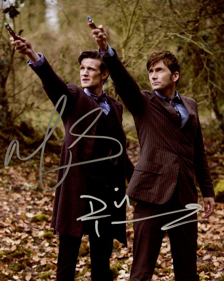 Matt Smith / David Tennant DR WHO In Person Signed Photo (1 of 1)