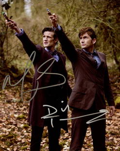 Matt Smith / David Tennant DR WHO In Person Signed Photo: Photo size is 8x10. Matt Smith / David Tennant in person signed photo from the TV series DR. WHO. Fantastic photo signed by both.