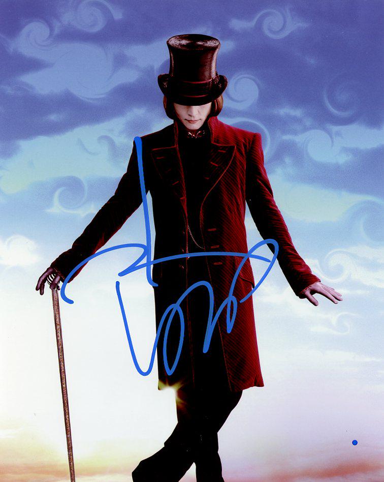 Johnny Depp WILLY WONKA In Person Signed Photo (1 of 1)