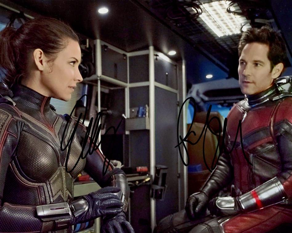 Paul Rudd / Evangeline Lilly ANT-MAN In Person Signed Photo (1 of 1)