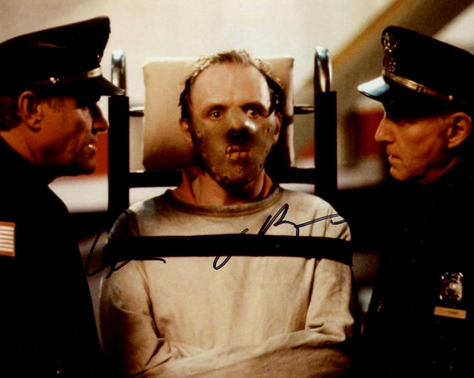 Anthony Hopkins SILENCE OF THE LAMBS In Person Signed Photo: Photo size is 8x10. Anthony Hopkins in person signed photo from the movie SILENCE OF THE LAMBS. Anthony Hopkins as the character Dr. Hannibal Lecter.