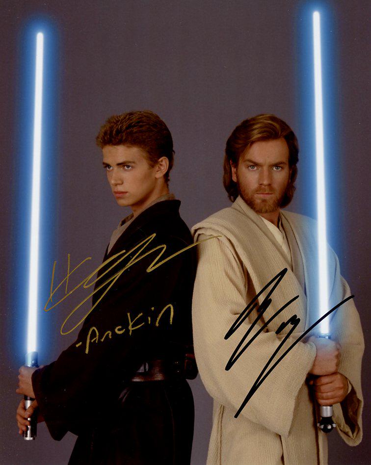 Ewan Mcgregor / Hayden Christiansen STAR WARS In Person Signed Photo (1 of 1)