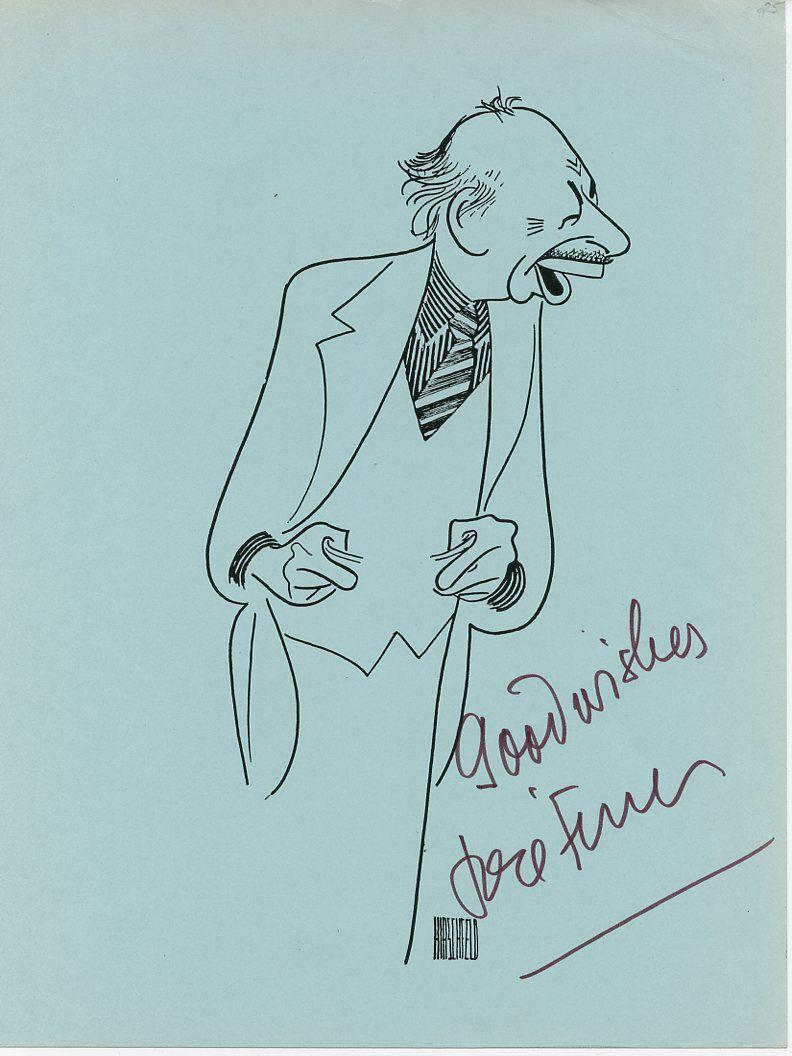 Jose Ferrer (1912-1992) In Person Signed Herschfeld Drawing (1 of 1)