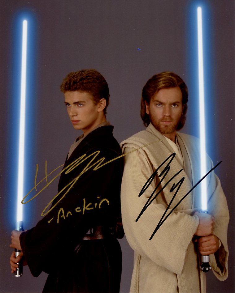 Hayden Christiansen / Ewan Mcgregor STAR WARS In Person Signed Photo (1 of 1)