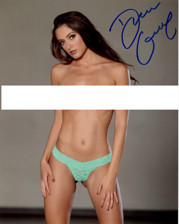 Deanna Greene PLAYBOY In Person Signed Photo: Photo size is 8x10. Deanna Greene in person signed autographed photo. Prior to just modeling her first nude shoot for Playboy Plus in June, 2016. Deanna was voted Playboy's Cybergirl of the Month for 
