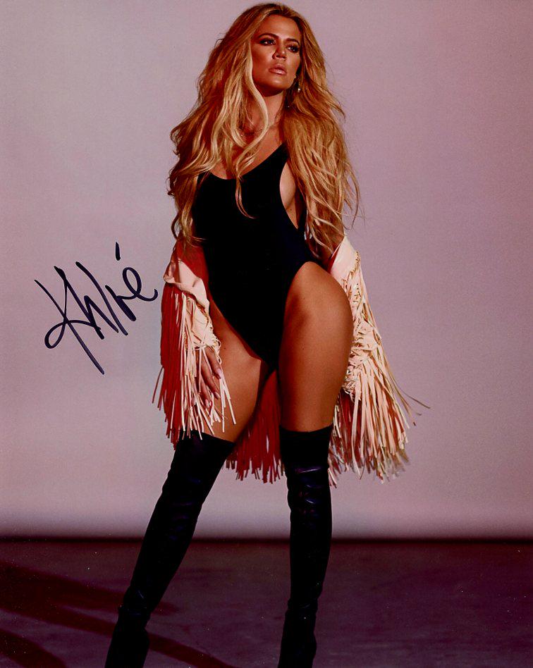 Khloe Kardashian SEXY In Person Signed Photo: Photo size is 8x10. Khloe Kardashian in person signed photo. Khloe Kardashian is an American media personality and socialite. Since 2007, she has starred with her family in the reality television seri