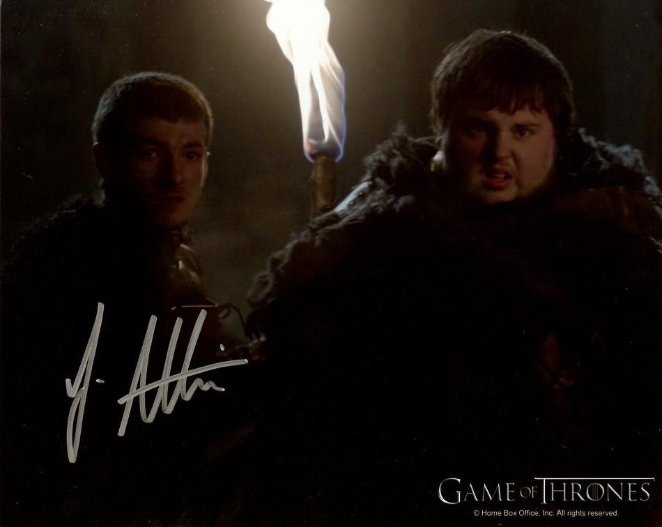 Josef Altin GAME OF THRONES In Person Signed Photo: Photo Size is 8x10. Josef Altin in person signed autographed photo from the TV series GAME OF THRONES. Josef Altin as the character Pypar.