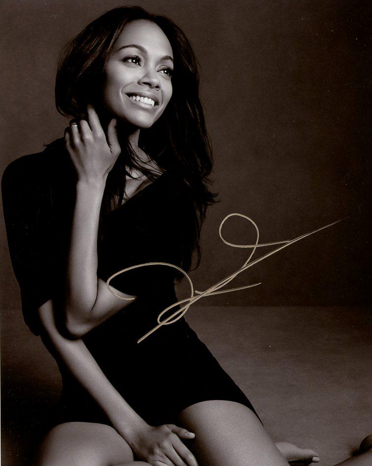 Zoe Saldana Star Trek / Guardians Galaxy In Person Signed Photo Auction