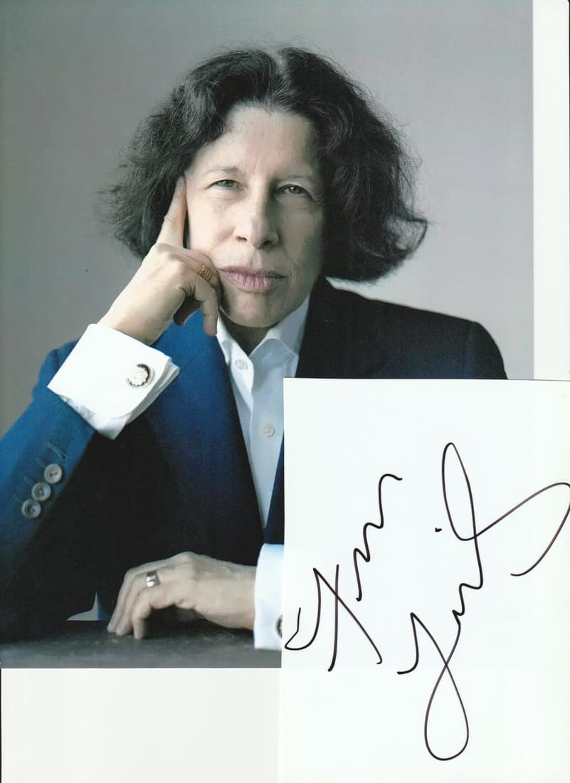 Fran Lebowitz Author In Person Signed Index Card Auction