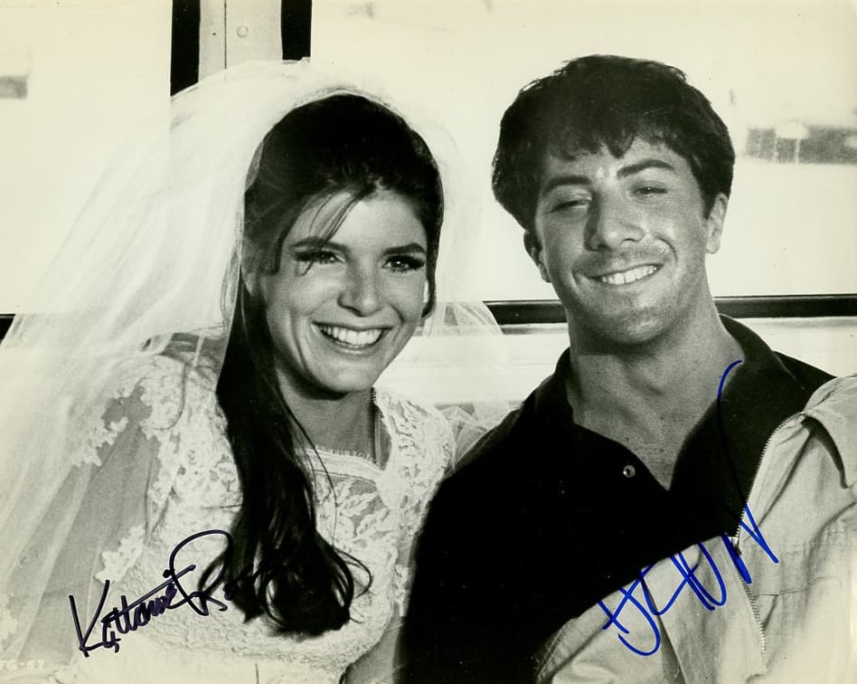 Dustin Hoffman / Katharine Ross THE GRADUATE In Person Signed Photo (1 of 1)