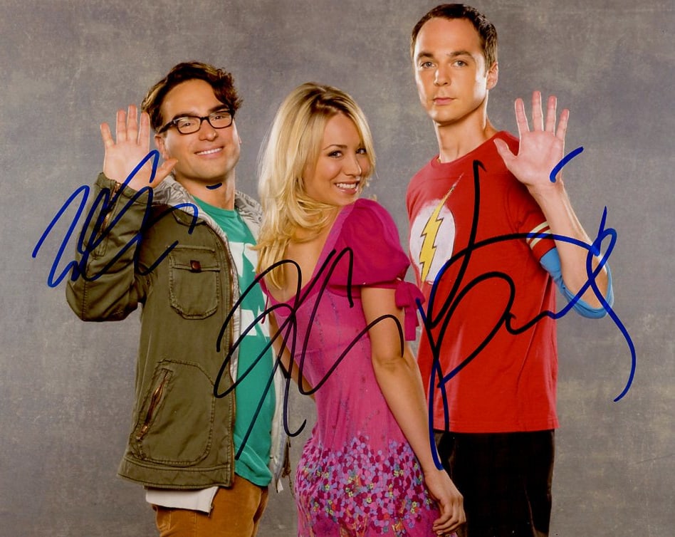 Cuoco / Parsons / Galecki In Person Autographed Photo (1 of 1)