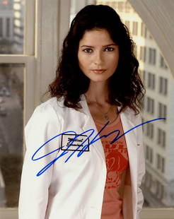 Jill Hennessy CROSSING JORDAN In Person Signed Photo: Photo size is 8x10. Jill Hennessy in person signed photo from the TV series CROSSING JORDAN. Jill Hennessy as the character Dr. Jordan Cavanaugh.