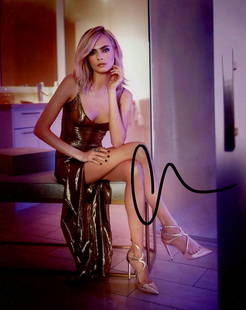 Cara Delevingne VALERIAN / CARNIVAL ROW In Person: Photo size is 8x10. Cara Delevingne in person signed autographed photo. Cara Delevingne has appeared in such movies as SUICIDE SQUAD, PAPER TOWNS, and VALERIAN IN THE CITY OF 1000 PLANETS.