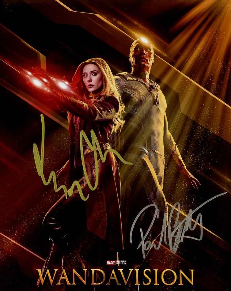 Paul Bettany / Elizabeth Olsen WANDAVISION In Person Signed Photo (1 of 1)