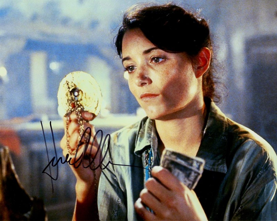 Karen Allen RAIDERS OF THE LOST ARK In Person Signed Photo: Photo size is 8x10. Karen Allen in person signed photo from the movie RAIDERS OF THE LOST ARK. Karen Allen as the character Marion.