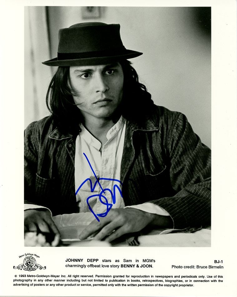 Johnny Depp BENNY & JOON In Person Signed Photo (1 of 1)