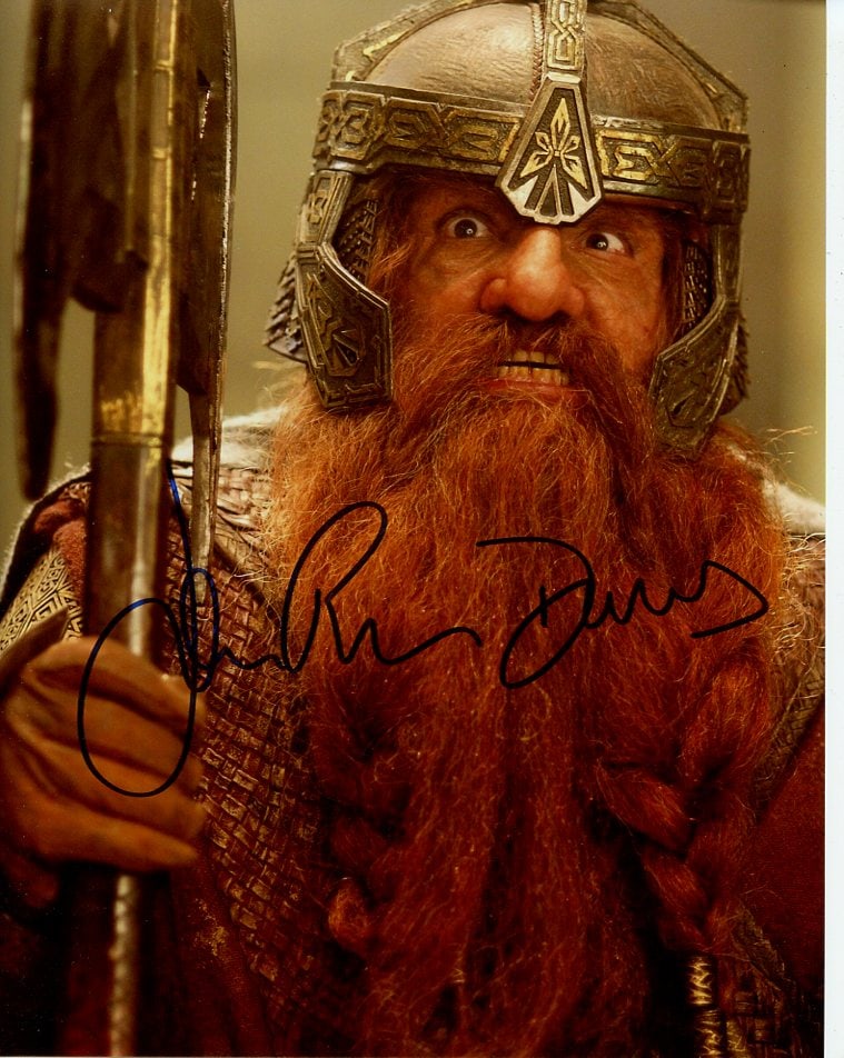 John Rhys Davies LORD OF THE RINGS In Person Signed Photo (1 of 1)