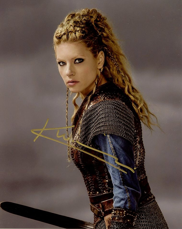 Katheryn Winnick VIKINGS In Person Signed Photo: Photo size is 8x10. Katheryn Winnick in person signed photo from the TV series VIKINGS. Katheryn Winnick as the character Lagertha.