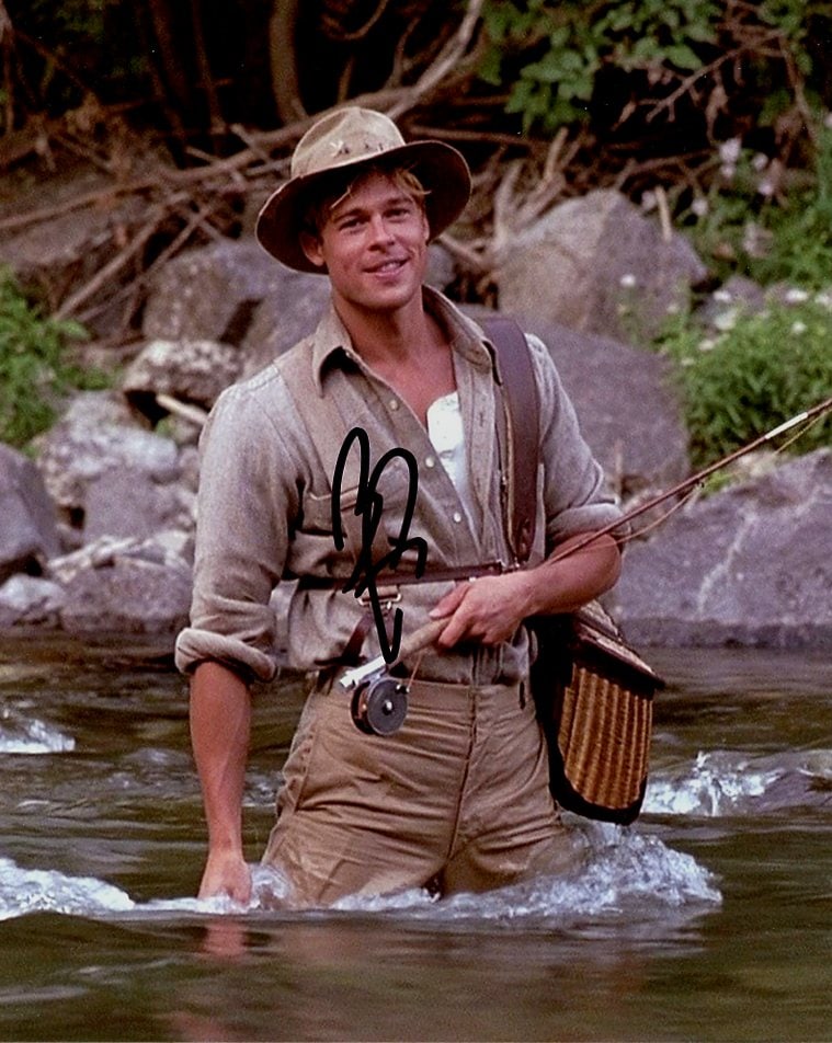 Brad Pitt RIVER RUNS THROUGH IT In Person Signed Photo (1 of 1)