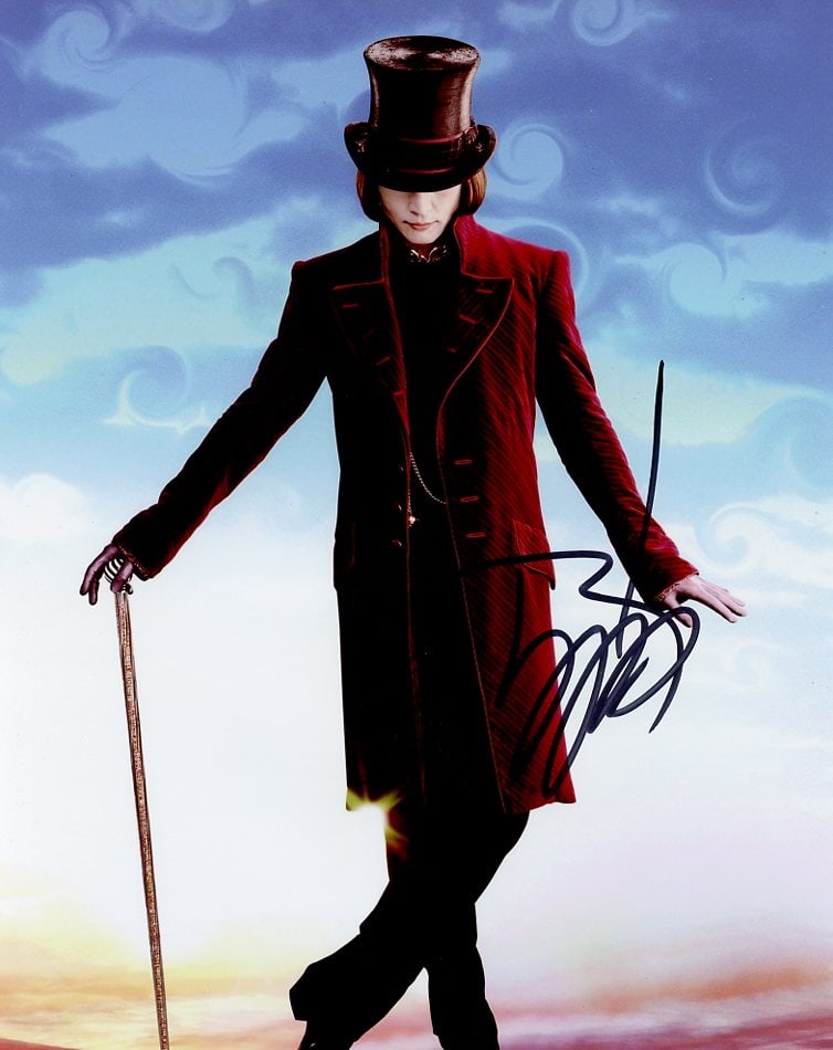 Johnny Depp WILLY WONKA In Person Signed Photo (1 of 1)