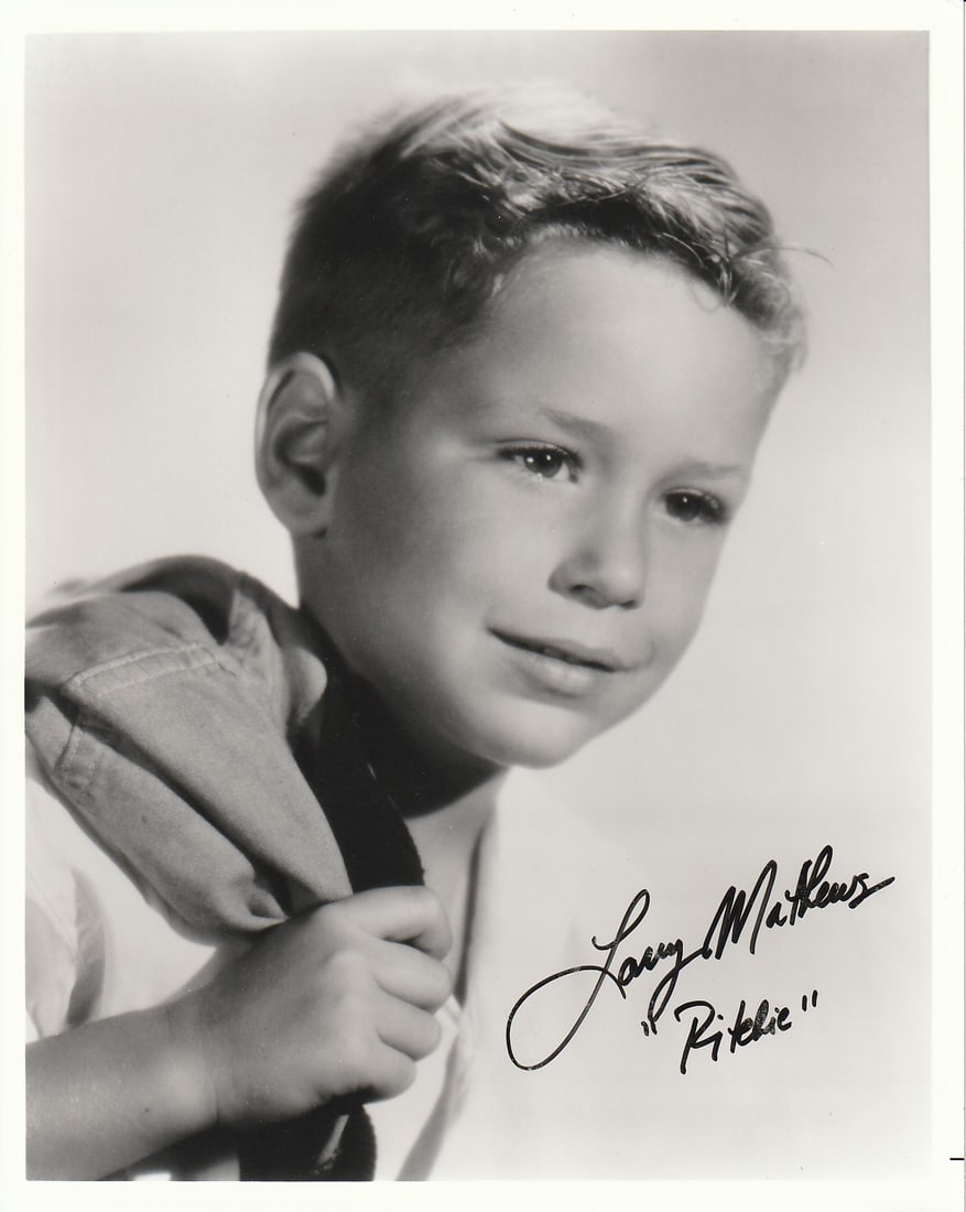 Larry Mathews DICK VAN DYKE SHOW In Person Signed Photo (1 of 1)