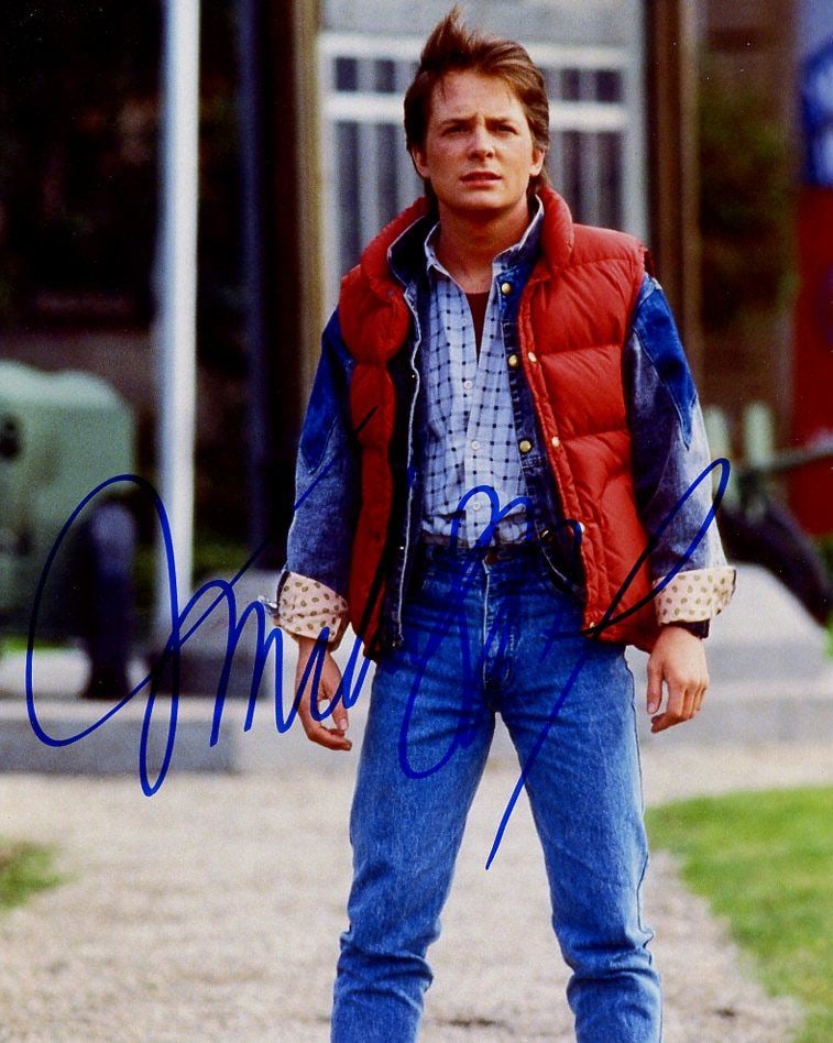 Michael J Fox BACK TO THE FUTURE In Person Signed Photo (1 of 1)