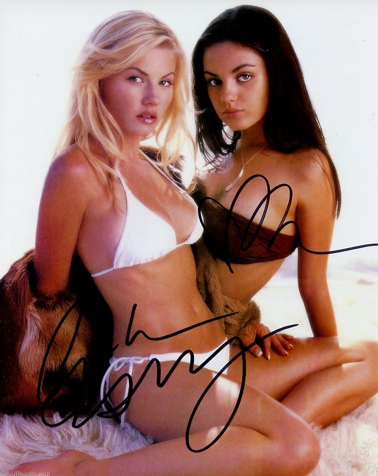 Elisha Cuthbert / Mile Kunis SEXY In Person Signed Photo (1 of 1)