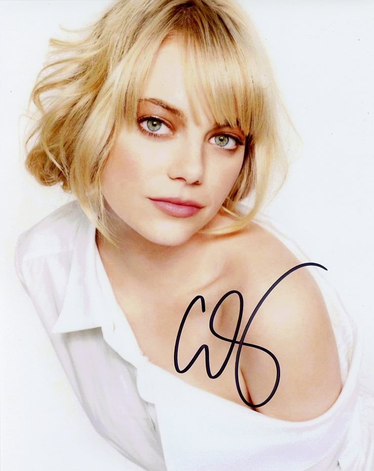 Emma Stone EASY A / LA LA LAND In Person Signed Photo (1 of 1)