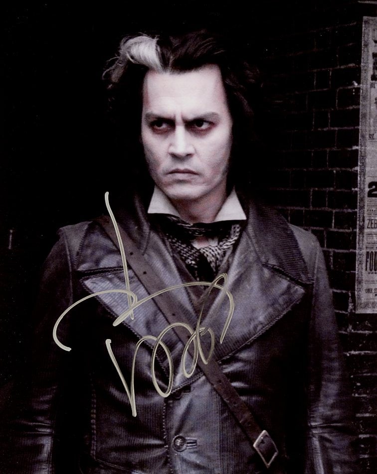 Johnny Depp SWEENEY TODD In Person Signed Photo (1 of 1)