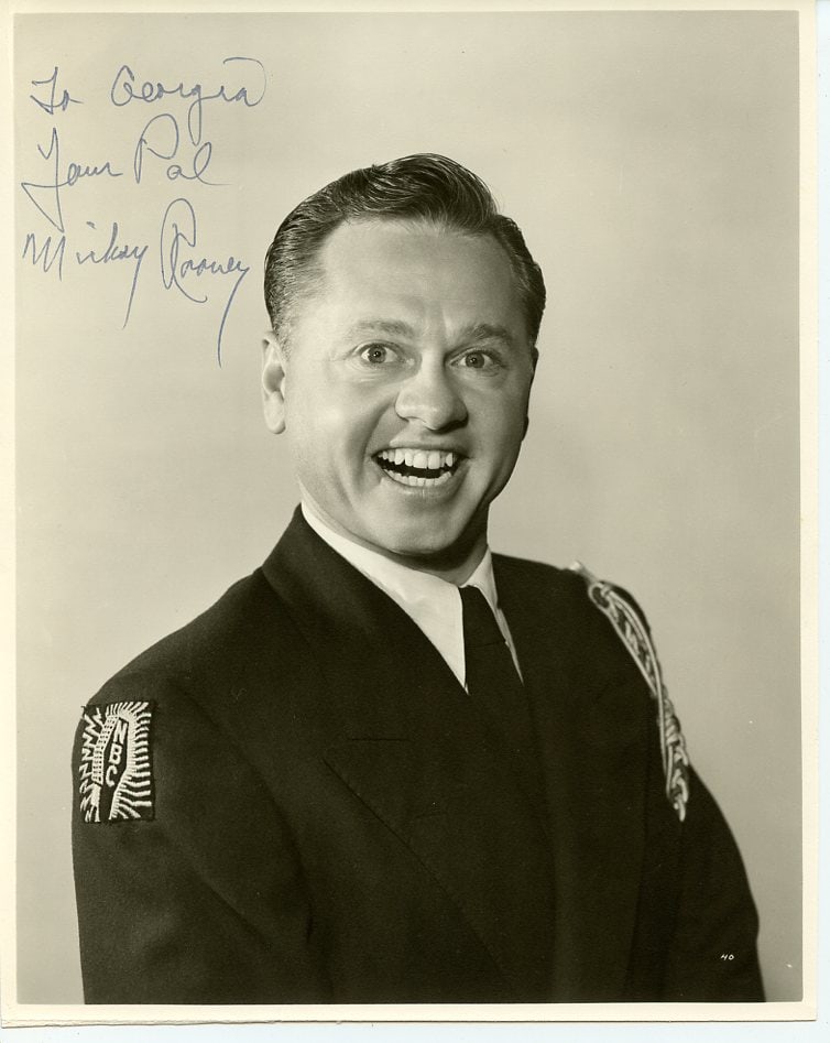 Mickey Rooney (1920-2014) FANTASTIC Signed Photo (1 of 1)