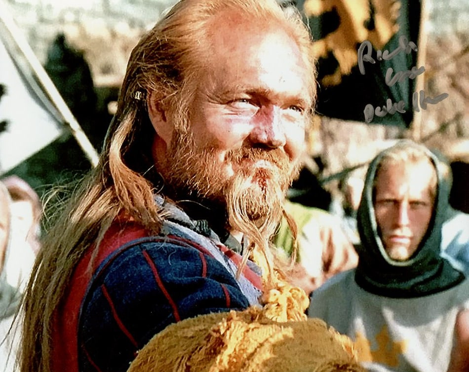 Richard Grove ARMY OF DARKNESS In Person Signed Photo: Photo size is 8x10. Richard Grove in person signed photo from the movie ARMY OF DARKNESS. Richard Grove as the character Duke Henry the Red.