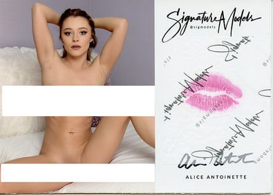 Alice Antoinette PLAYBOY KISS CARD In Person Signed Photo