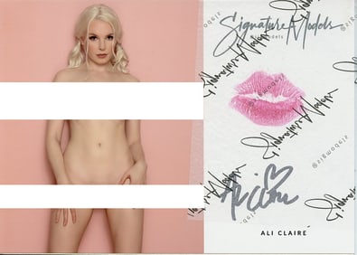 Ali Claire PLAYBOY KISS CARD In Person Signed Photo