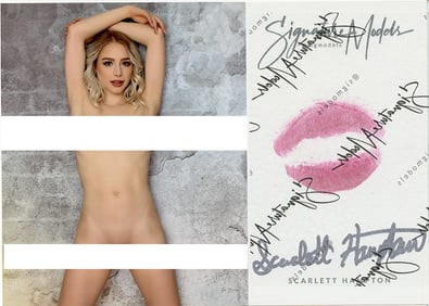 Scarlett Hampton ADULT FILM KISS CARD In Person Signed Photo