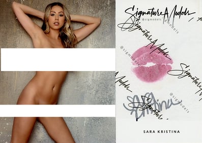 Sara Kristina PLAYBOY KISS CARD In Person Signed Photo