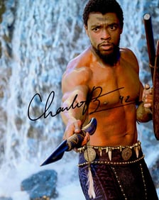 Chadwick Boseman BLACK PANTHER In Person Signed Photo
