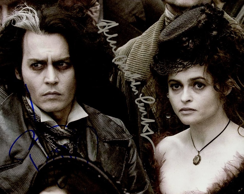 Johnny Depp / Helena Bonham Carter SWEENY TODD In Person Signed Photo (1 of 1)
