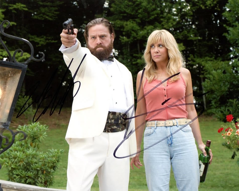 Zach Galifianakis / Kristen Wiig MASTERMINDS In Person Signed Photo (1 of 1)