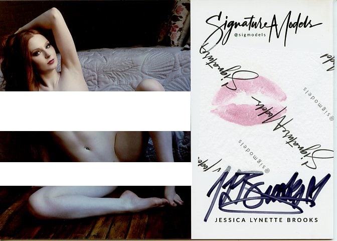 Jessica Lynette Brooks PLAYBOY KISS CARD In Person Signed Photo (1 of 1)