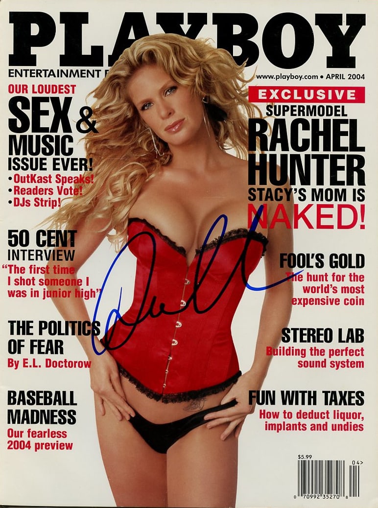 Rachel Hunter Signed FULL PLAYBOY Magazine (1 of 1)
