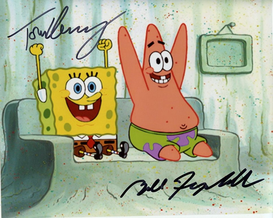 Tom Kenny / Bill Fagerbakker SPONGEBOB In Person Signed Photo (1 of 1)