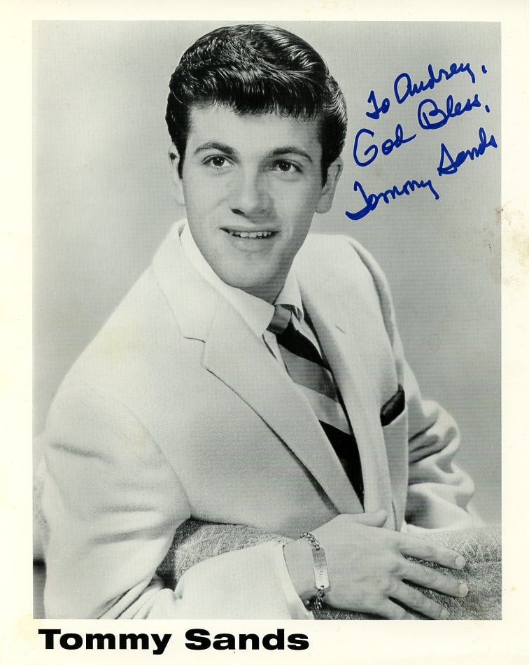 Tommy Sands SINGER In Person Signed Photo: Photo size is 8x10. Tommy Sands signed photo. Tommy Sands is an American pop music singer and actor. Working in show business as a child, Sands became an overnight sensation and instant teen idol when