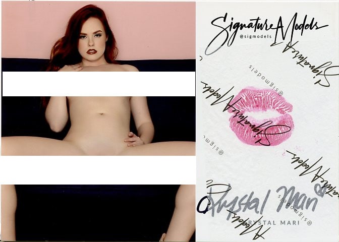Krystal Mari PLAYBOY In Person Signed KISS CARD: Photo size is 5x7. PRIVATE SIGNING. Krystal Mari in person signed photo and kiss card. Krystal Mari is a PLAYBOY Model. 5x7 Color In Person signed very sexy portrait. She added a lip print. This item