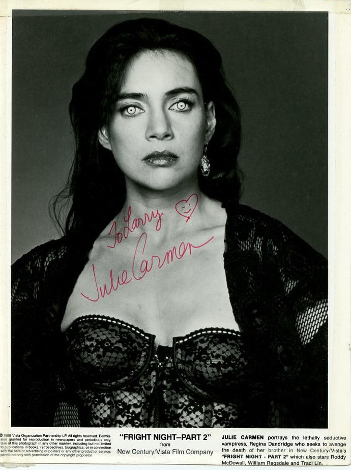 Julie Carmen FRIGHT NIGHT PT 2 Signed Photo (1 of 1)