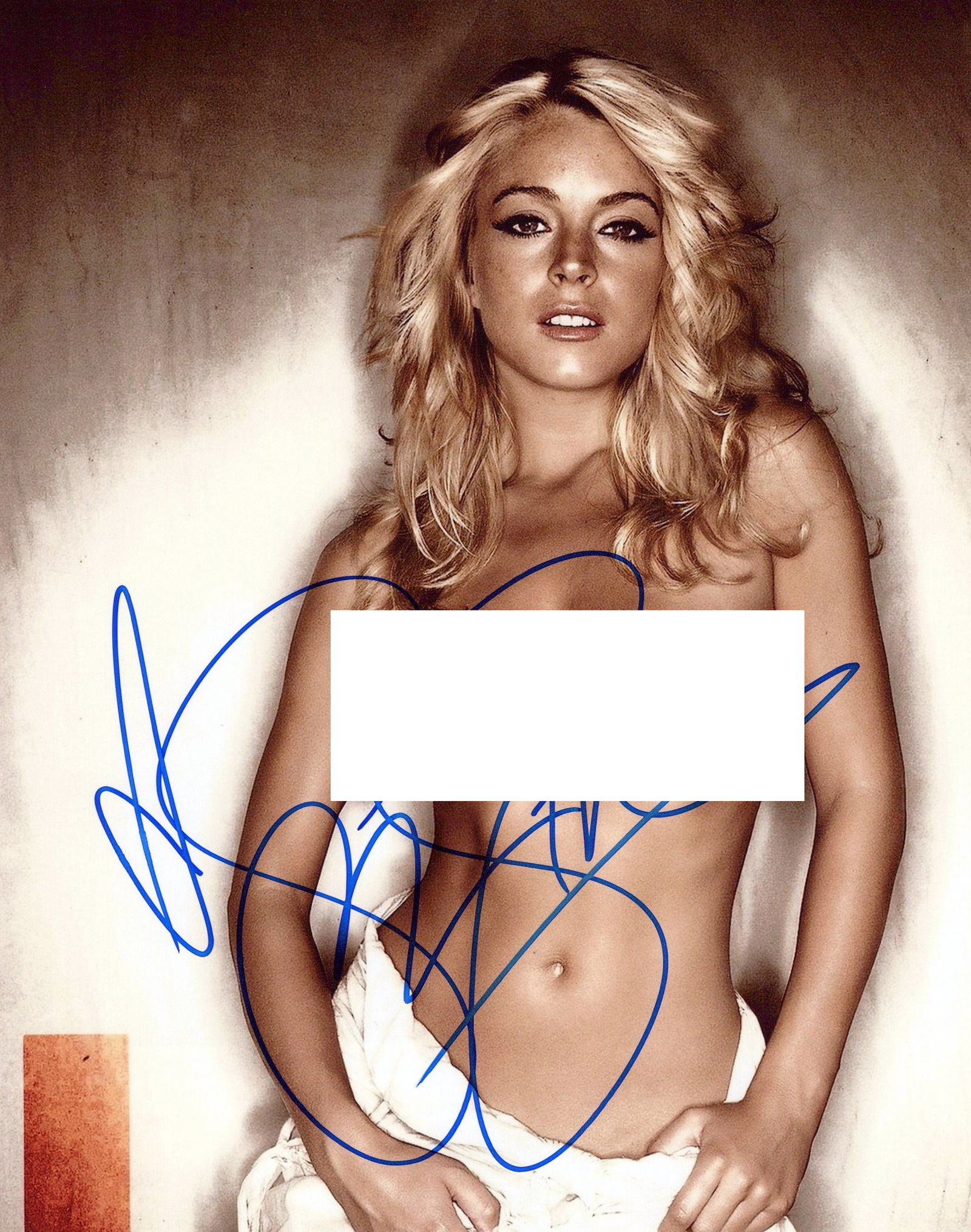 Lindsay Lohan TOPLESS In Person Signed Photo (1 of 1)