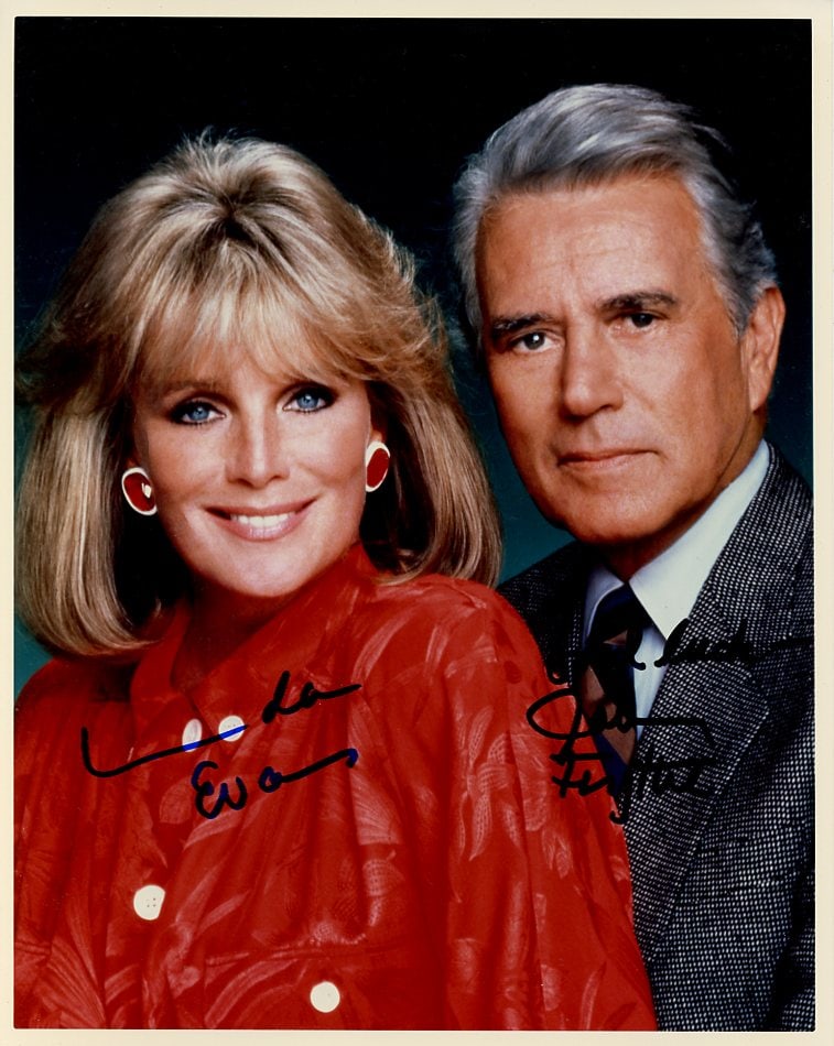 Linda Evans / John Forsythe DYNASTY In Person Signed Photo (1 of 1)