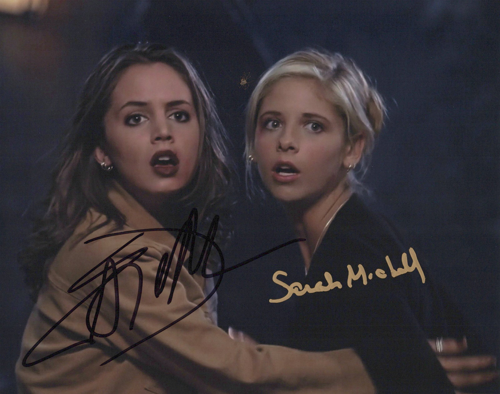 Sarah Michelle Geller / Eliza Dushku BUFFY In Person Signed Photo (1 of 1)