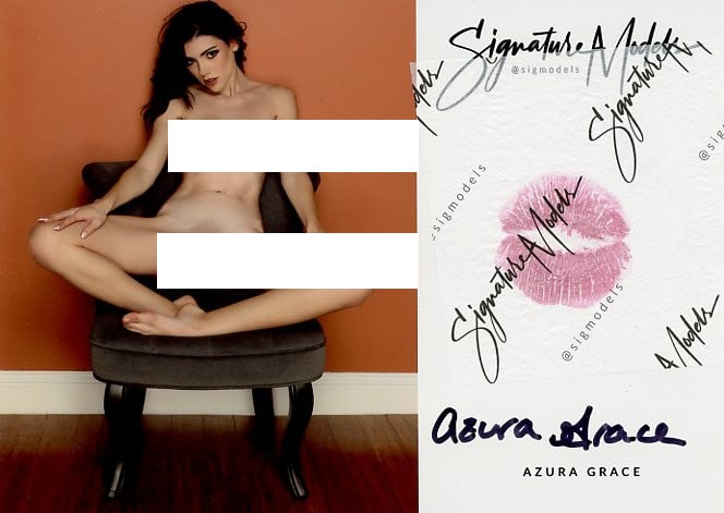 Azura Grace KISS CARD Signed PLAYBOY In Person Signed (1 of 1)