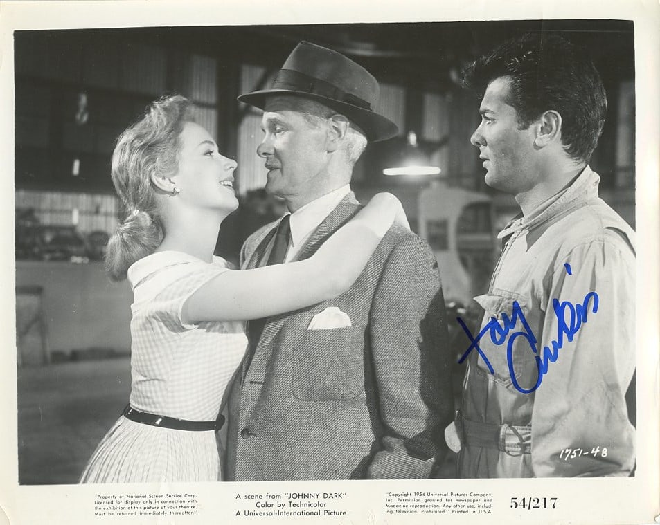Tony Curtis (1925-2010) JOHNNY DARK Signed Photo (1 of 1)